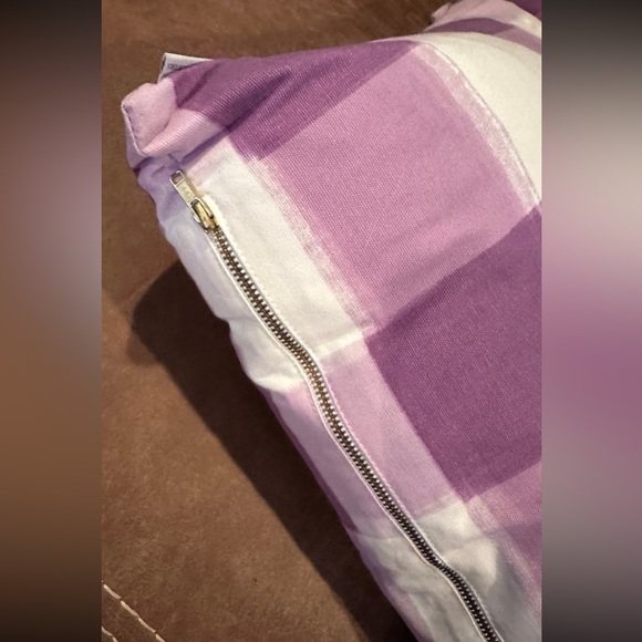 2 Purple Buffalo Check Pillows